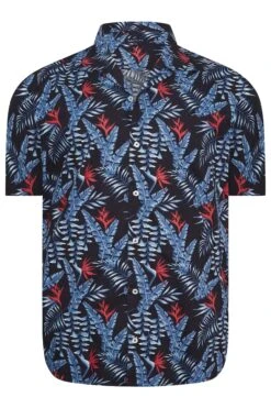 BadRhino Big & Tall Black Tropical Print Shirt -Menswear Mode Sales Store b3199336 c0d2 48 208018 X