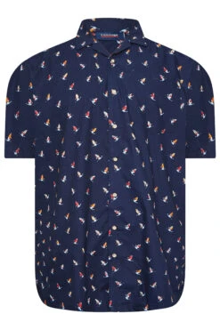 ESPIONAGE Big & Tall Blue Sailboat Print Shirt -Menswear Mode Sales Store b3b47d20 753d 4e 207783 X