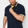 JACK & JONES Big & Tall Navy Blue & Green Polo Shirt