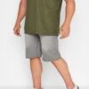 BadRhino Big & Tall Grey Denim Shorts