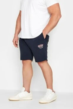 JACK & JONES Big & Tall Navy Blue Jogger Shorts