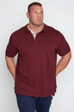 D555 Big & Tall Burgundy Red Core Polo Shirt