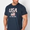 U.S. POLO ASSN. Big & Tall Navy Blue USA Print T-Shirt