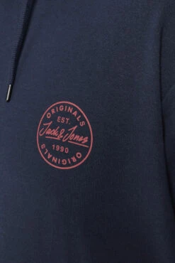 JACK & JONES Big & Tall Navy Blue Shark Hoodie 5 JACK & JONES Big & Tall Navy Blue Shark Hoodie -Menswear Mode Sales Store b6bfb980 9672 46 205530 D