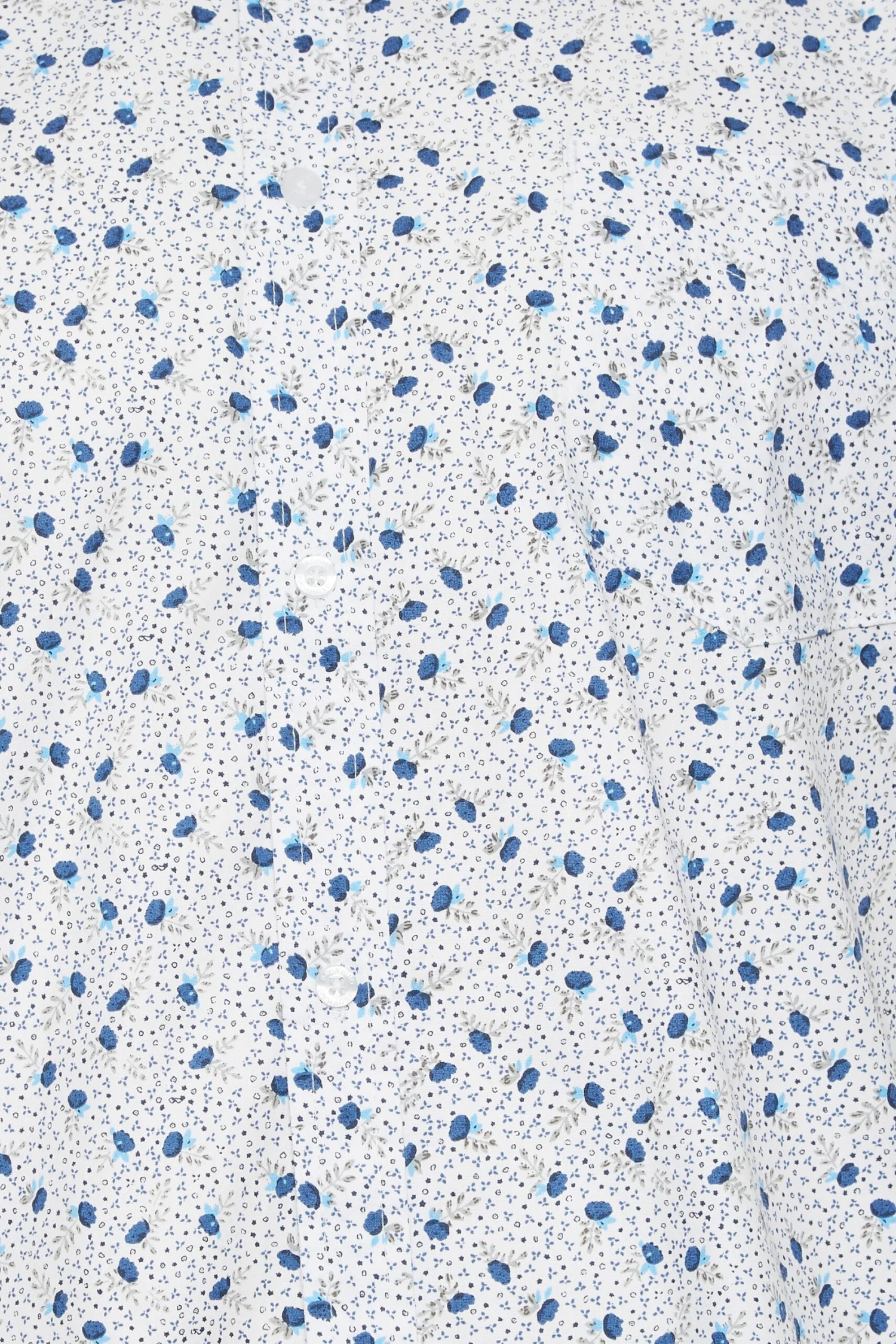 BadRhino Big & Tall White Floral Print Short Sleeve Shirt 2 BadRhino Big & Tall White Floral Print Short Sleeve Shirt - Image 2