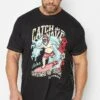KAM Big & Tall Black 'Catch The Waves' Christmas T-Shirt