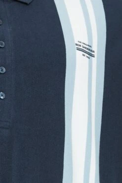 BEN SHERMAN Big & Tall Navy Blue Stripe Mod Polo Shirt -Menswear Mode Sales Store ba6d23bc 7ed7 49 208344