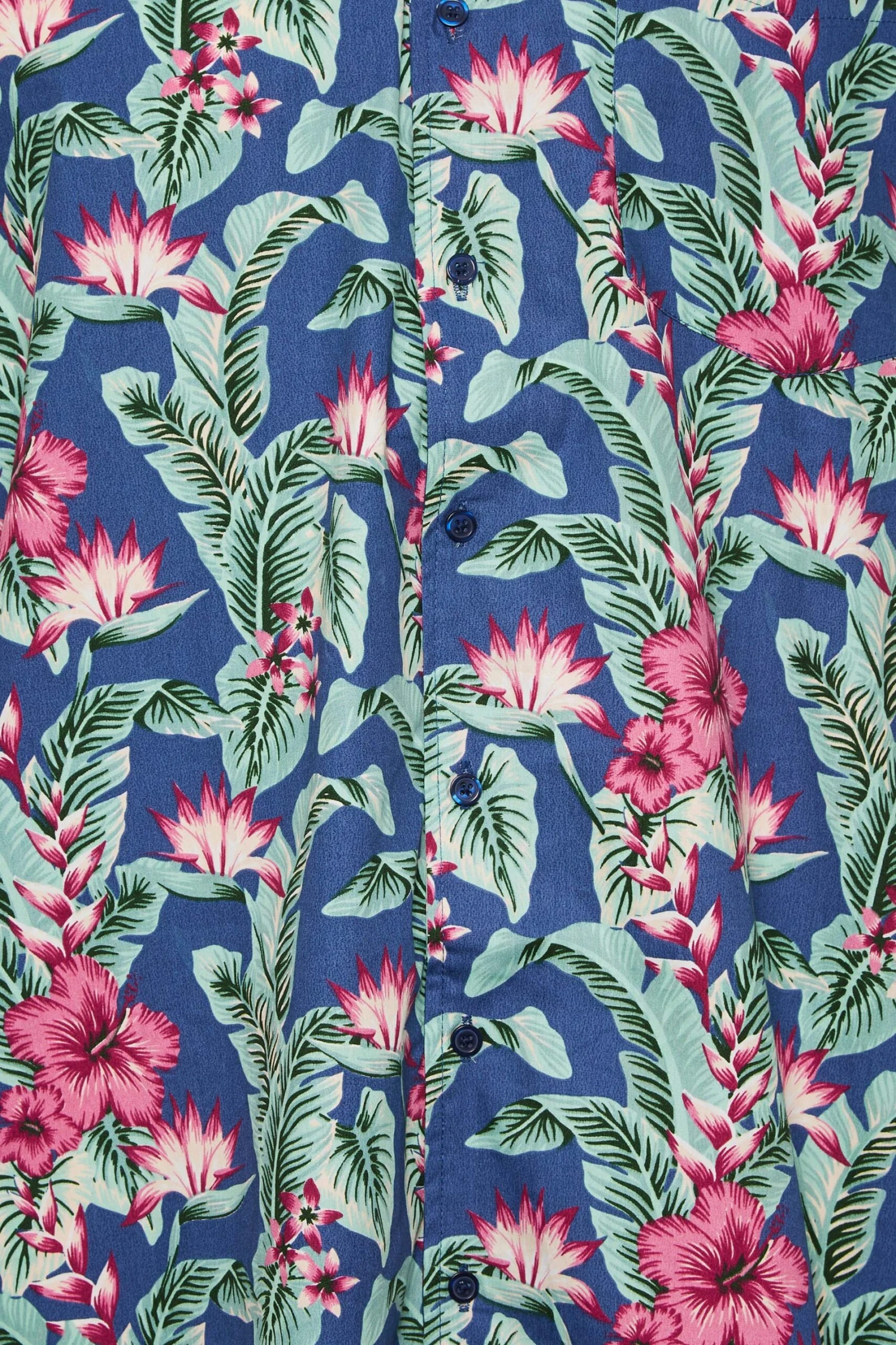 ESPIONAGE Big & Tall Navy Blue Hawaiian Shirt 2 ESPIONAGE Big & Tall Navy Blue Hawaiian Shirt - Image 2