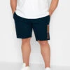 JACK & JONES Big & Tall Navy Blue Logo Jogger Shorts