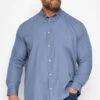 BadRhino Big & Tall Blue Long Sleeve Poplin Shirt