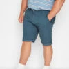 D555 Big & Tall Blue Stretch Chino Shorts