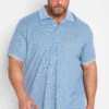 BadRhino Big & Tall Blue Birdseye Polo Shirt