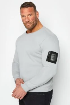 RELIGION Big & Tall Light Blue Slider Crew Sweatshirt