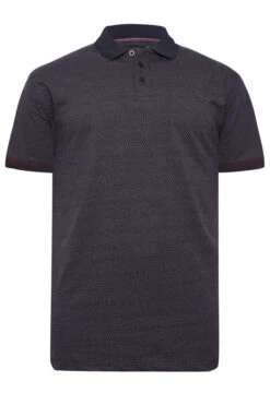 KAM Big & Tall Navy Blue Polka Dot Polo Shirt -Menswear Mode Sales Store cb4825f4 25b8 41 207767 X