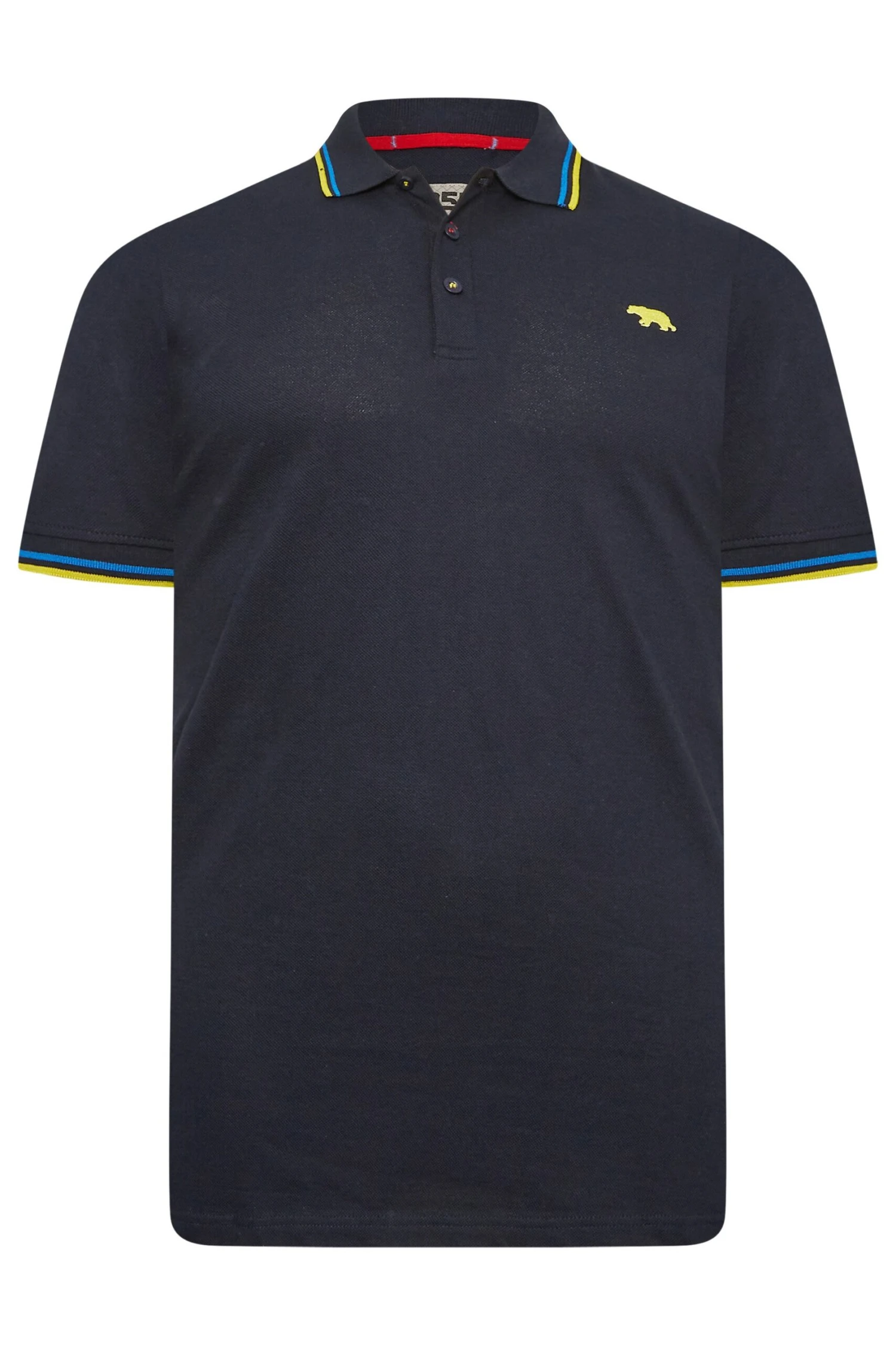 D555 Big & Tall Navy Blue Logo Polo Shirt 3 D555 Big & Tall Navy Blue Logo Polo Shirt - Image 3