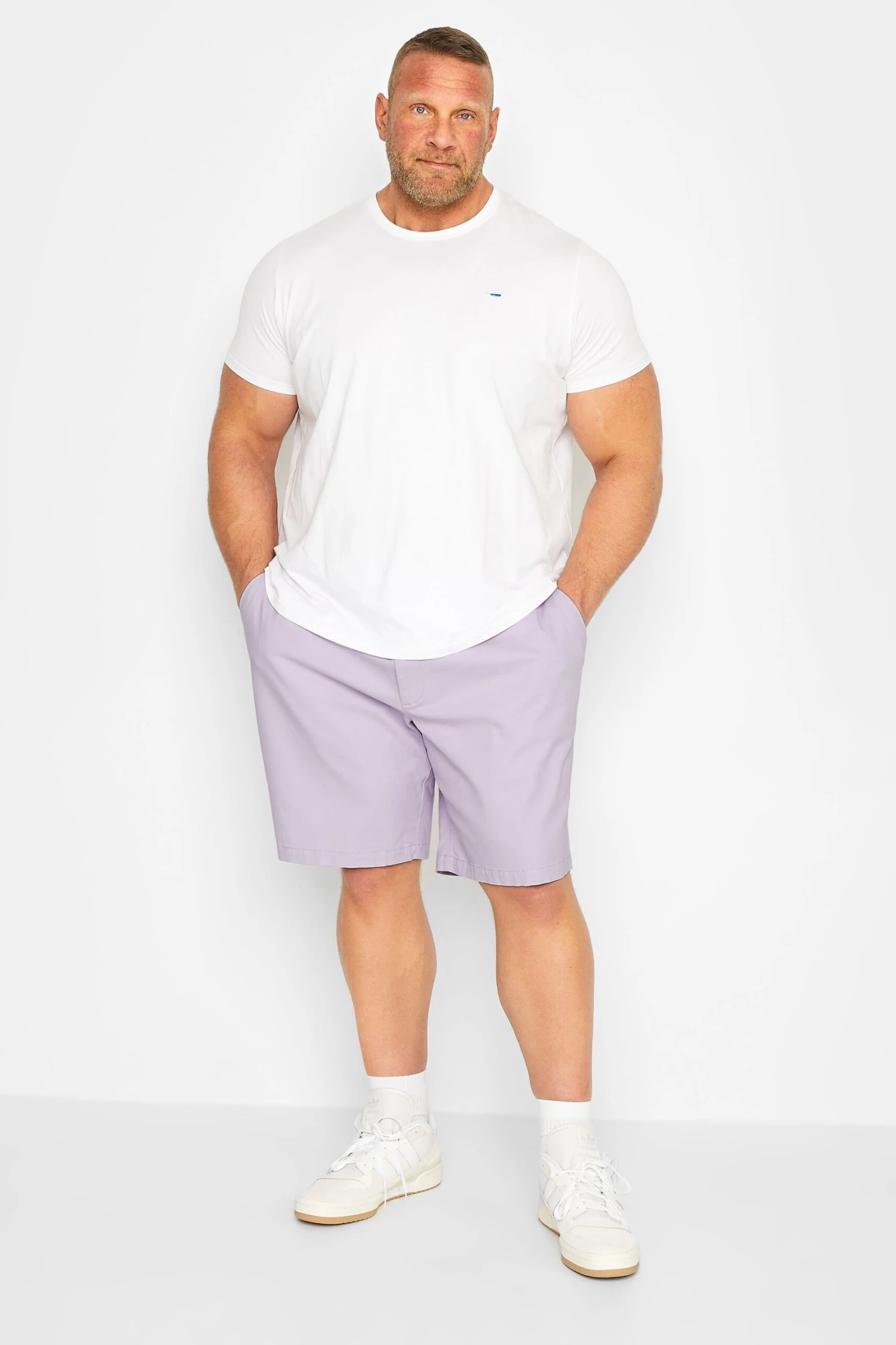 BadRhino Big & Tall Purple Stretch Chino Shorts 2 BadRhino Big & Tall Purple Stretch Chino Shorts - Image 2
