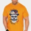 JACK & JONES Big & Tall Yellow Skeleton Slogan Print T-Shirt