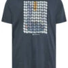 BEN SHERMAN Big & Tall Navy Blue Plectrum Print T-Shirt