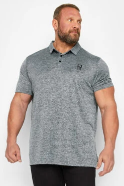 D555 Big & Tall Charcoal Grey Dry Wear Polyester Polo Shirt