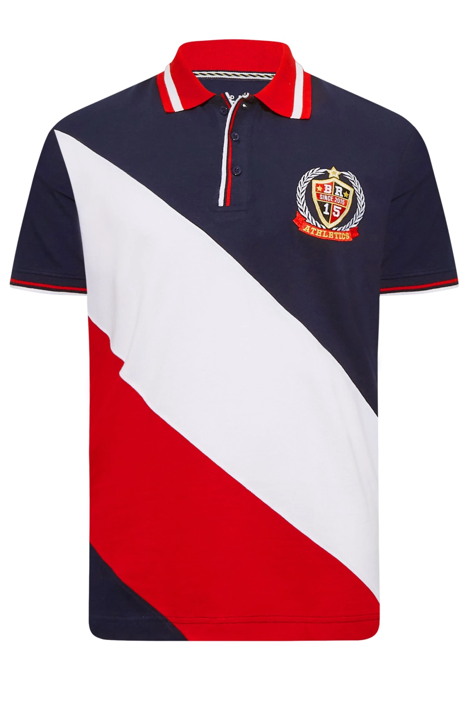 BadRhino Big & Tall Red & White Stripe Polo Shirt 3 BadRhino Big & Tall Red & White Stripe Polo Shirt - Image 3