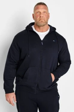 BadRhino Big & Tall Navy Blue Zip Through Hoodie
