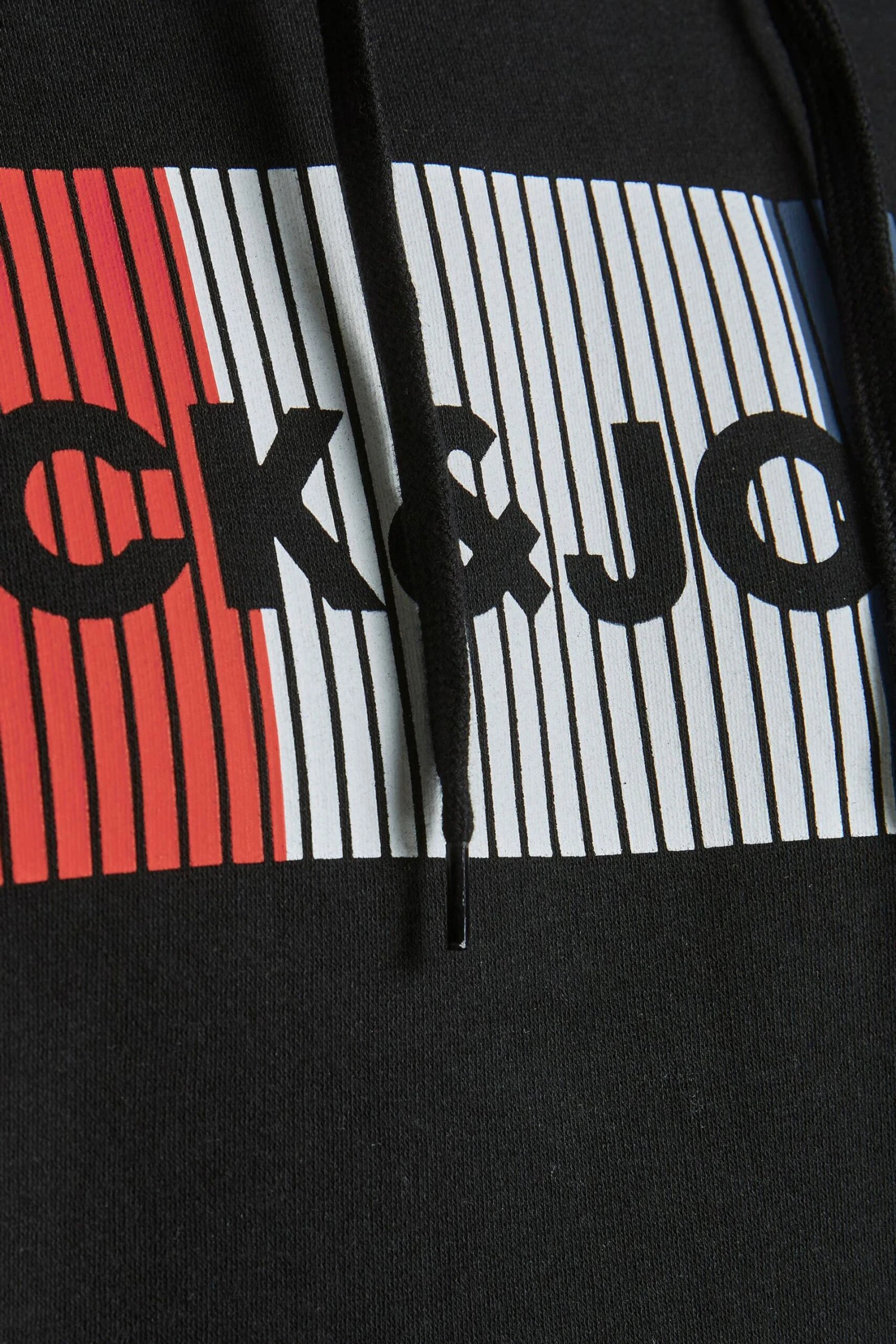 JACK & JONES Big & Tall Black Corp Logo Printed Hoodie 2 JACK & JONES Big & Tall Black Corp Logo Printed Hoodie - Image 2