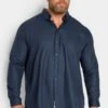 D555 Big & Tall Black Long Sleeve Shirt
