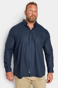 D555 Big & Tall Black Long Sleeve Shirt