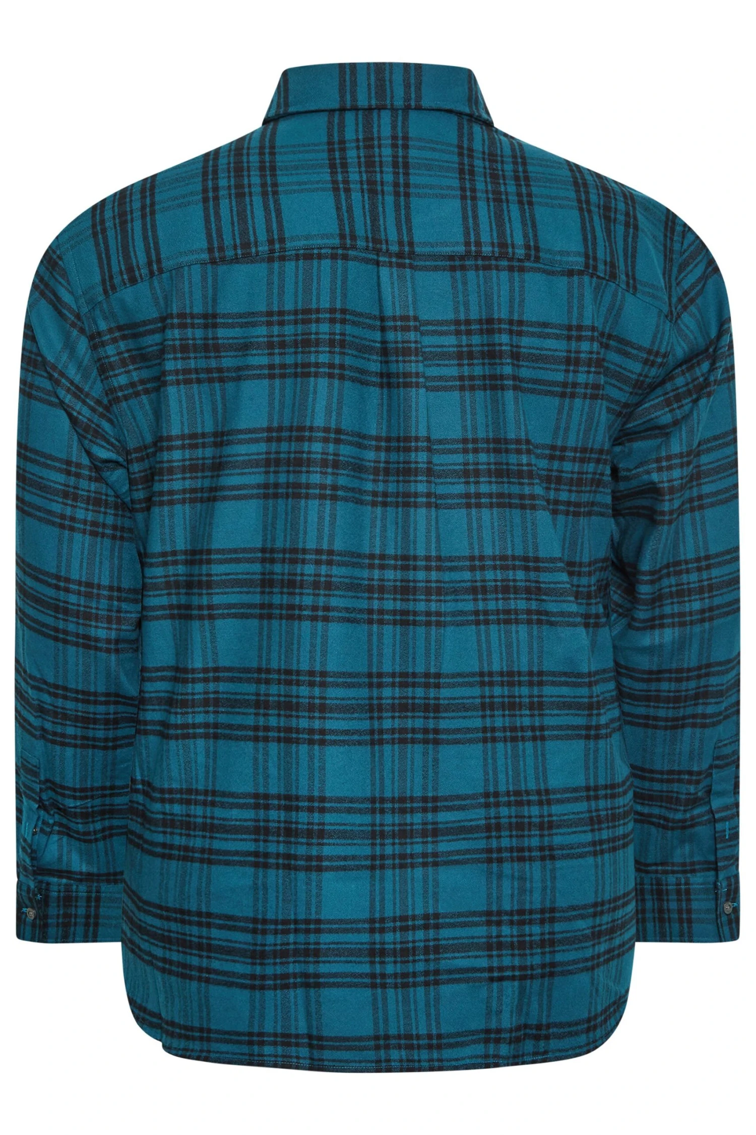 LYLE & SCOTT Big & Tall Navy Blue Check Flannel Shirt 3 LYLE & SCOTT Big & Tall Navy Blue Check Flannel Shirt - Image 3