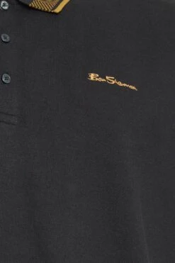 BEN SHERMAN Big & Tall Black Chevron Collar Polo Shirt -Menswear Mode Sales Store d771826b a445 43 208347 3