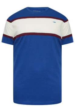 BadRhino Big & Tall Blue Stripe Panel T-Shirt -Menswear Mode Sales Store d9011d95 80d7 49 207987 X
