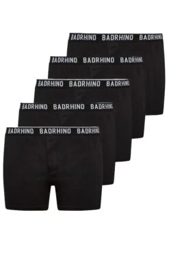 BadRhino Big & Tall 5 PACK Black Button Up Loose Fit Boxers -Menswear Mode Sales Store d95daec7 8de4 4b 208595 XS