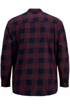 JACK & JONES Big & Tall Burgundy Red Check Shirt -Menswear Mode Sales Store d9793979 ce64 4e 206426 B