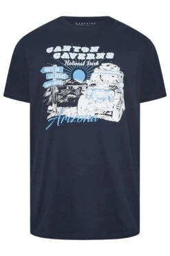 BadRhino Big & Tall Navy Blue 'Canyon Caverns' T-Shirt -Menswear Mode Sales Store dbcad14f 2c49 41 207992 X