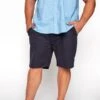 BadRhino Big & Tall Navy Blue Stretch Chino Shorts
