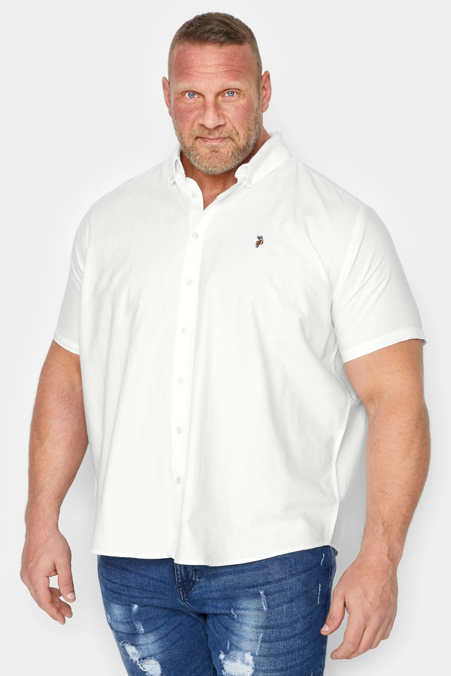 U.S. POLO ASSN. Big & Tall White Short Sleeve Shirt 1 U.S. POLO ASSN. Big & Tall White Short Sleeve Shirt
