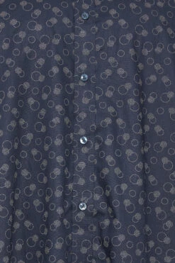 Ben Sherman Navy Blue Stipple Print Long Sleeve Shirt -Menswear Mode Sales Store e035424a 5eef 4f 208340 Z