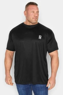 D555 Big & Tall Black Dry Wear T-Shirt