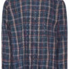 Ben Sherman Navy Blue Check Print Long Sleeve Shirt