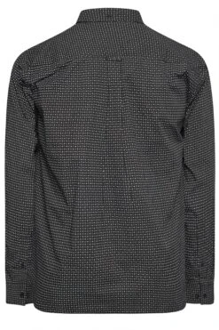 BadRhino Big & Tall Black Geometric Print Poplin Long Sleeve Shirt -Menswear Mode Sales Store e257ebcc 267c 4d 208706 Y