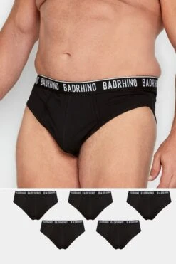 BadRhino Big & Tall 5 PACK Black Briefs