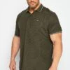 BadRhino Big & Tall Forest Green Tipped Core Polo Shirt