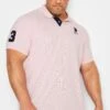 U.S. POLO ASSN. Big & Tall Pink Player 3 Polo Shirt