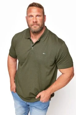 BadRhino Big & Tall Khaki Green Core Polo Shirt