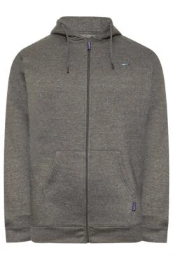BadRhino Big & Tall Charcoal Grey Zip Through Hoodie 5 BadRhino Big & Tall Charcoal Grey Zip Through Hoodie -Menswear Mode Sales Store e5f6dfb7 b9a3 47 207233 X