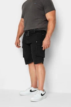 KAM Big & Tall Black Stretch Shorts