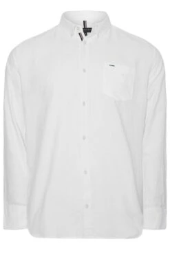 BadRhino Big & Tall White Long Sleeve Oxford Shirt -Menswear Mode Sales Store e69c4a28 b604 4e 203805 XR
