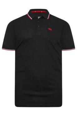D555 Big & Tall Black Logo Polo Shirt -Menswear Mode Sales Store e6a23cb4 893c 4d 207655 X