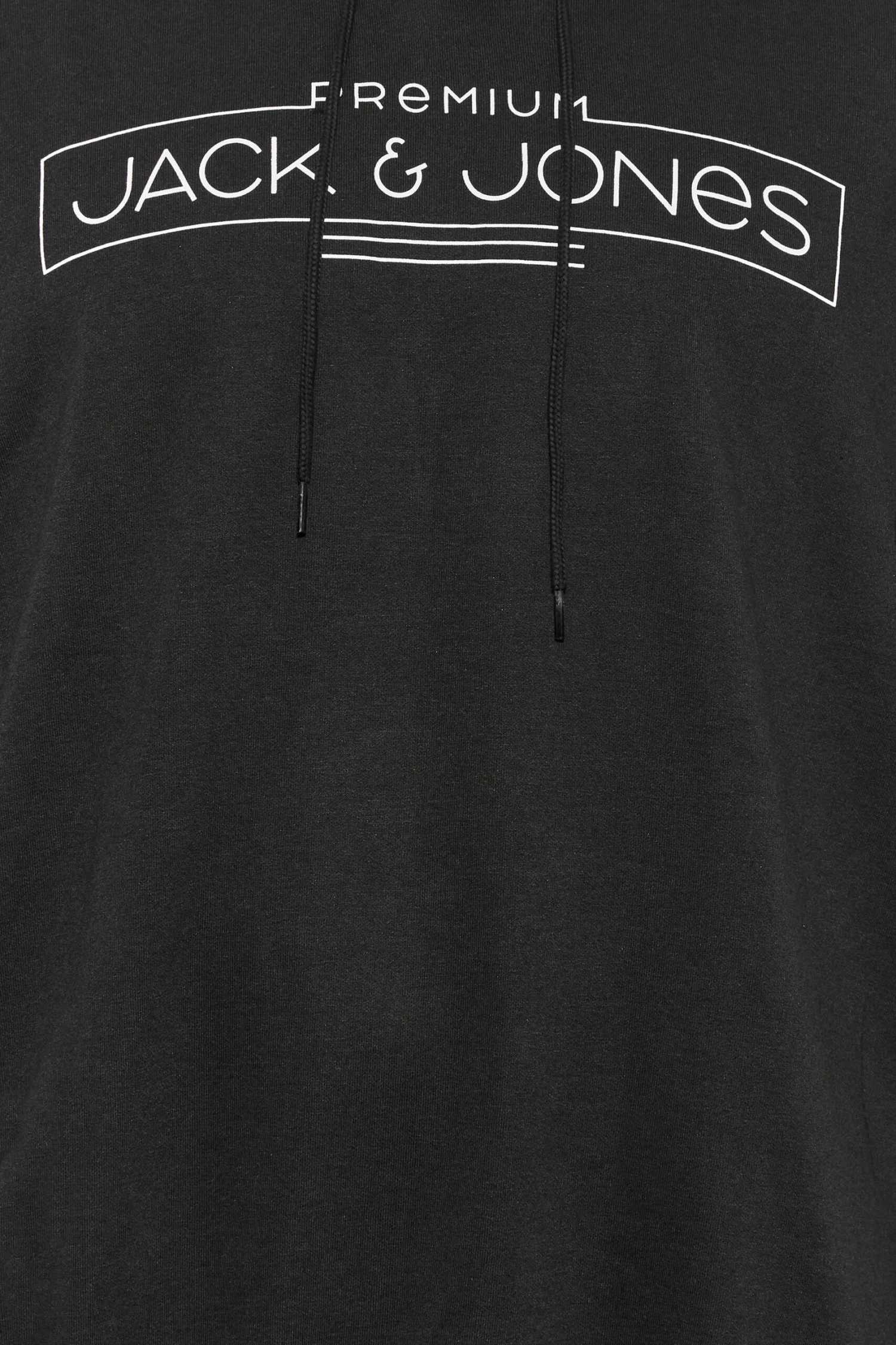 JACK & JONES Big & Tall Black Premium Logo Hoodie 2 JACK & JONES Big & Tall Black Premium Logo Hoodie - Image 2