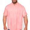 BadRhino Big & Tall Pink Poplin Short Sleeve Shirt